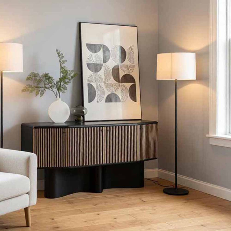 Armoire d'entrée de style italien moderne, H 31,50 po x l 70,86 po x P 18,89 po