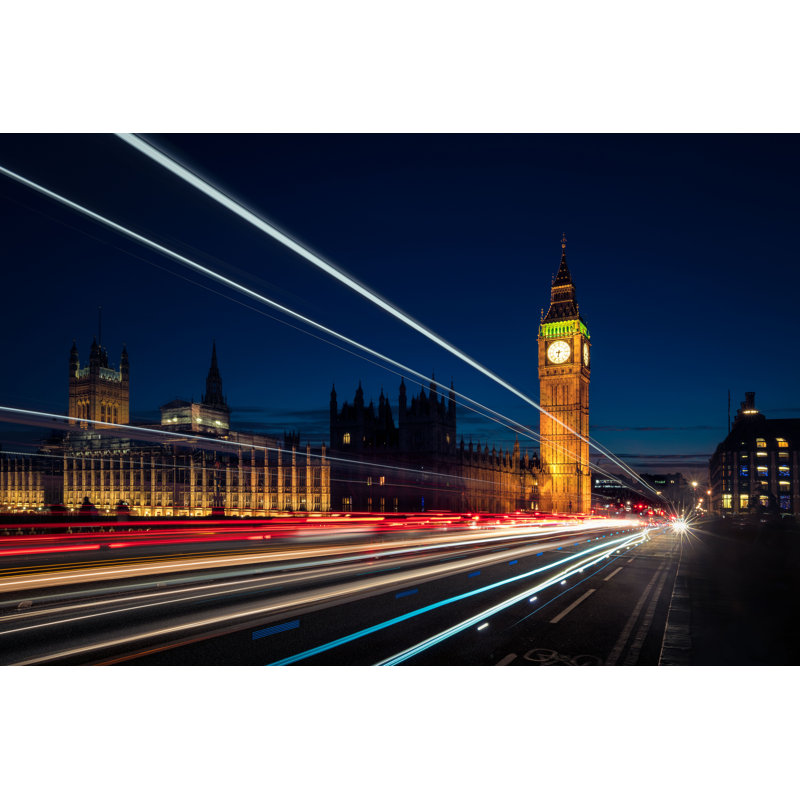 Big Ben, London par - Photographie de toile tendue, H 8 po x l 12 po