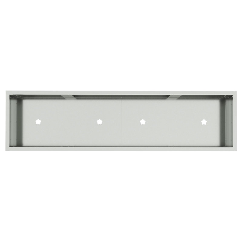 Elevated Planter, 82cm H x 100cm W x 26cm D, Silver