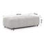 Bubble 147 cm W Chenille Square Footstool-136362028
