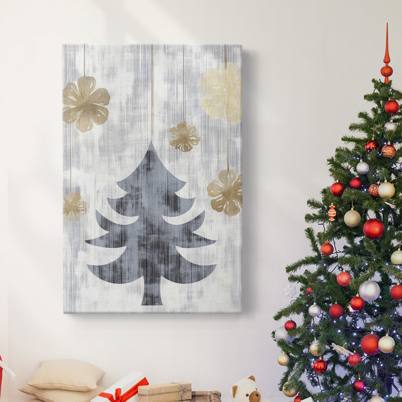 Art des Fêtes de Noël - Toile tendue avec châssis CCVVII, H 18 po x l 12 po