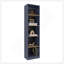 Bibliothèque Home Xs avec tablettes à 5 niveaux et conception mince, pour un décor de salon, de chambre à coucher ou de bureau de style compact