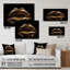 Lèvres métalliques dorées - Art mural acrylique tendance pour la cuisine-315204566