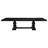 95-123 Inch Dining Table, 2 Extension Leaves, Turned, Antique Black Wood