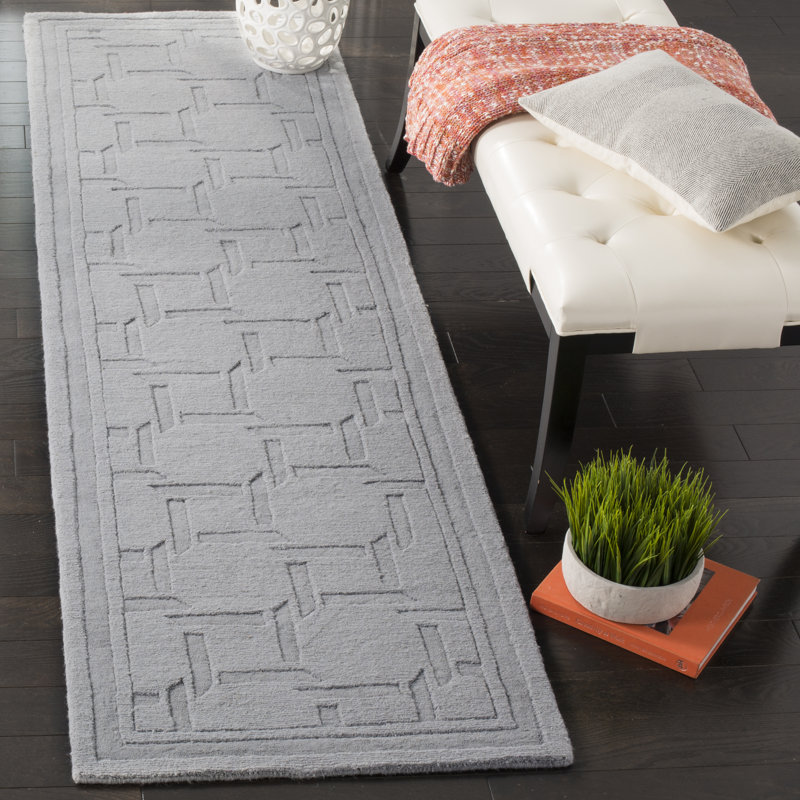 Resort Martha Stewart Hand Tufted Wool Geometric Rug, Round 8'