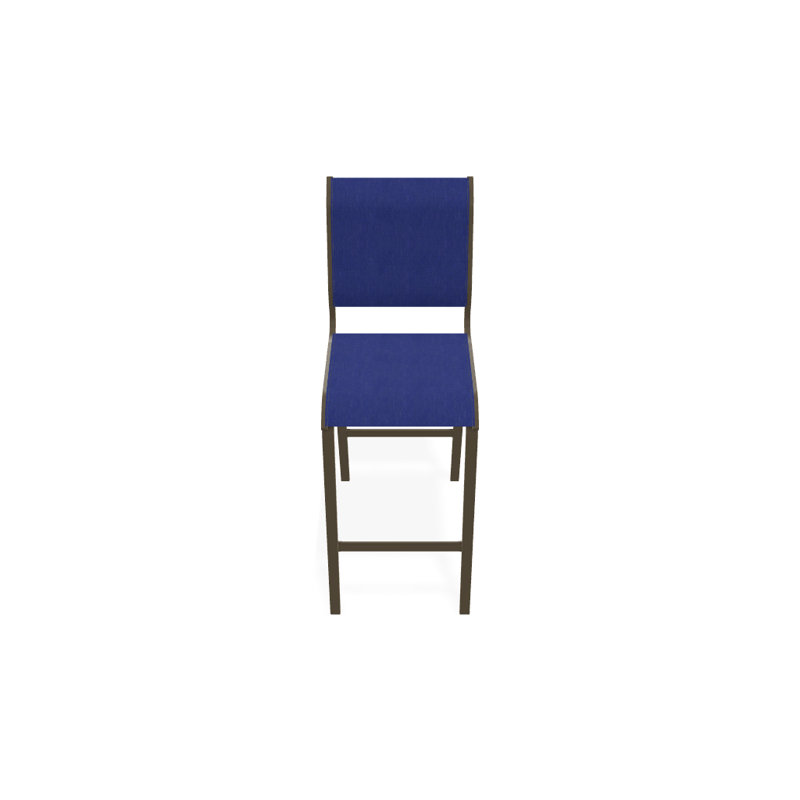 Tabouret de bar 29,5 po Holna, Atlantis bleu royal Sunbrella®, Bois de plage texturé