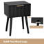 Table d'appoint noire de 15,7 po (2 pièces)-1374084755