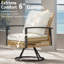 Ensemble de 3 chaises pivotantes d'extérieur, 2 pièces