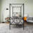 Elanny Metal Canopy Bed Frame, Platform Bed Frame with X Shaped Frame-871802463