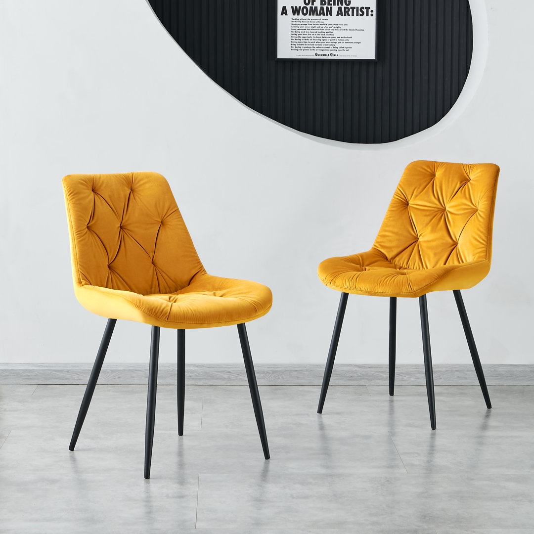 Rhiannon Tufted Velvet Upholstered Armless Dining Chair