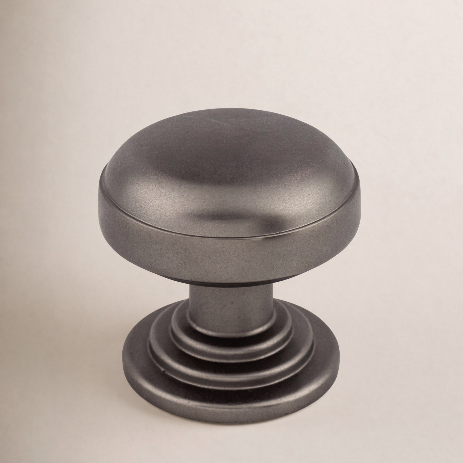 Ellis Mushroom Cabinet Knob, Ash Gray