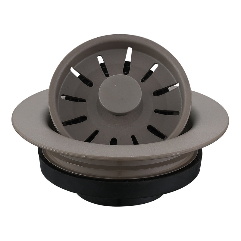 Karran 3 1/2 po Bride d'évacuation de cuisine pour évier de cuisine, Béton