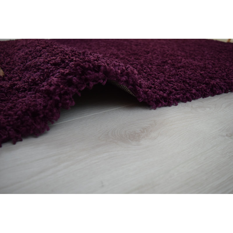Annielaurie Solid Colour Shag Area Rug, Rectangle 110 x 160cm