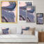 Décoration murale sur toile luxueuse en marbre bleu tourbillon de luxe II-2144470642-2144470641