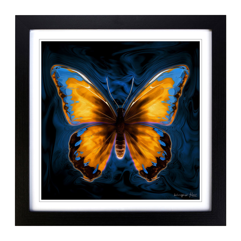 Single Picture Frame Print on Wood, Black