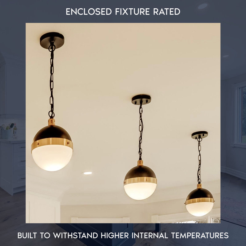 Ampoule candélabre à DEL de 8 W LUXRITE, équivalente à 75 W, culot E12, 1000 lumens, blanc doux 3000 K, intensité variable, filament transparent, luminaire fermé et ensemble de 4 étanches à l'humidité