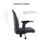 Chaise ergonomique ergonomique à dossier moyen avec anneau de pied, tabouret de bureau pivotant haut assorti, gris foncé