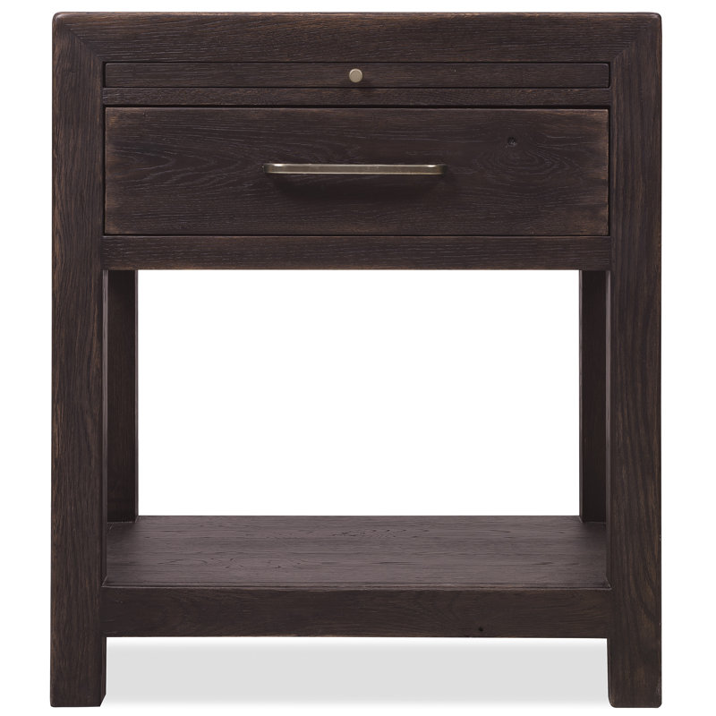 One-Drawer Nightstand, Dark Brown