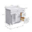 Ensemble de meuble-lavabo en bois massif de 37 po avec plateau unique Brookings, gris Sherwin Williams® - Design House, 216275-101799416-101466679