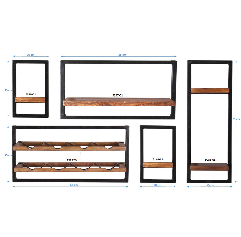 Lehoux 5 Piece Wall Shelf Set