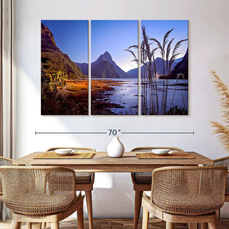 Milford Sound, lever du jour, H 42 po x l 65 po