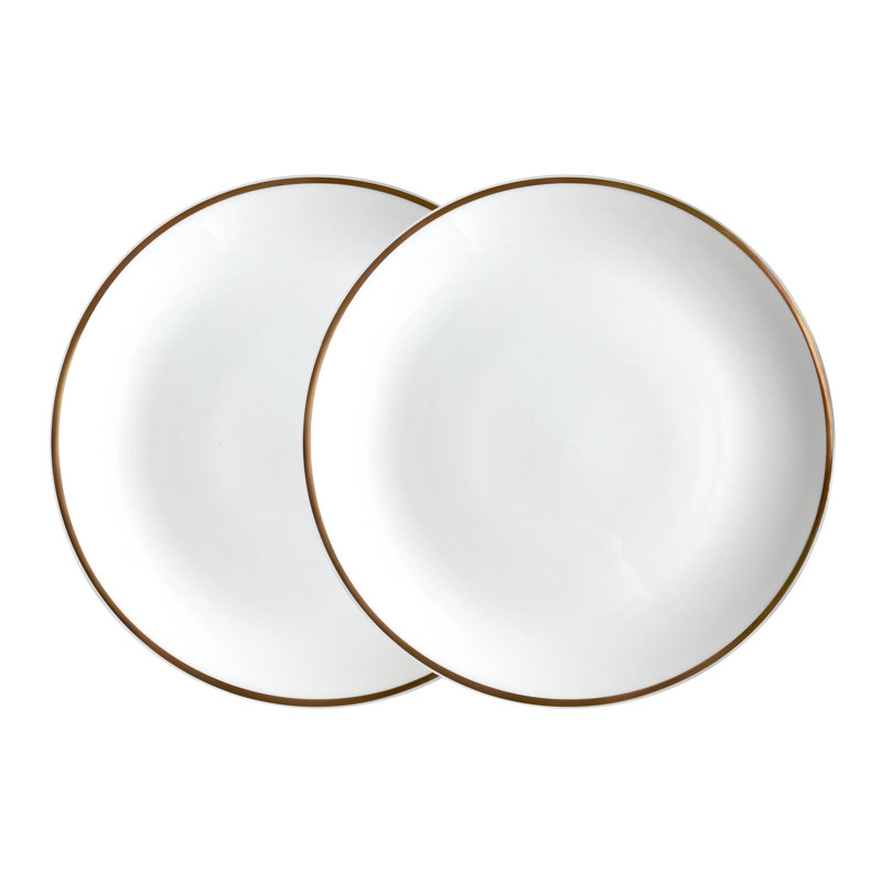 Alex Platinum Bone China Salad/Dessert Plate, Gold