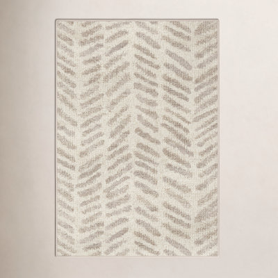 Rowley Grey Machine Washable Geometric Rug