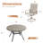 4-Person Round Patio Dining Set With Swivel Textilene Chairs-234633469