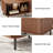 47.2" Mid Century Modern Coffee Table With Sliding Tambour Door, Fluted Accent Center Table With Storage-845505058