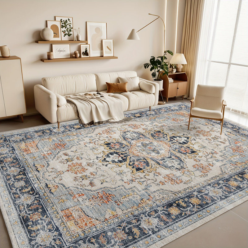 Devnew Solid Colour Machine Printed Area Rug, Rectangle 230 x 340 cm