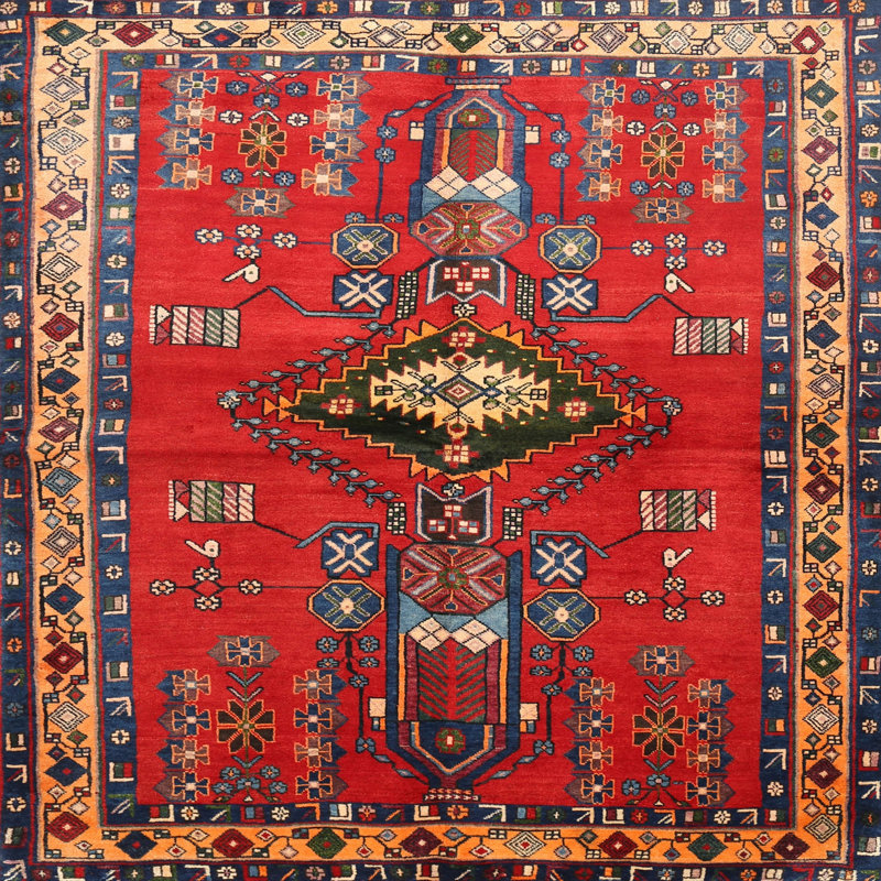 Blatteis Performance Oriental Indoor Rug, Square 5'