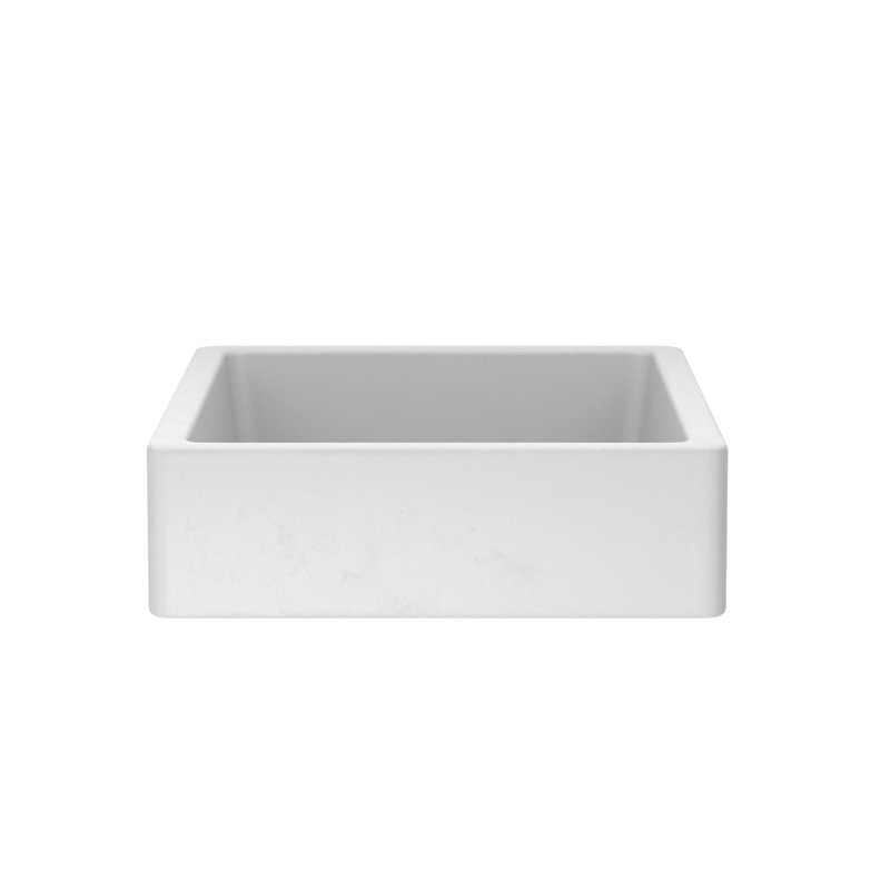 Nipomo Stone Handmade Rectangular Undermount Bathroom Sink, Pearl