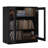 Palace Imports 100% Solid Wood Short Bookcase with Glass Doors, Adjustable Shelves, Modular Storage Bookshelf, 32" W x 35.75" H-104319121