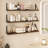 Floating Bookshelf Set Of 3, Wall Mounted Shelves For Home Decor, Living Room, Kitchen, Bathroom, Bedroom, Rustic Modern Design, Heavy Duty Metal Brackets-973392011
