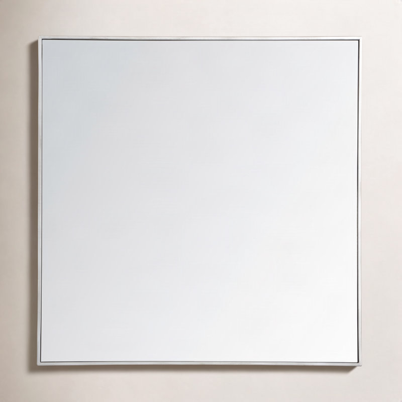 Miroir mural Sabine, 36 po x 36 po, Argent