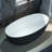 61" Freestanding Soaking Solid Surface Stone Resin Bathtub with Integrated Overflow and Pop-up Drain-120785881-120785878