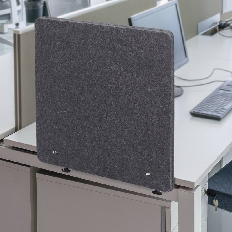 Cloisons de bureau à panneau l 23,8 po x H 23,8 po, Gris foncé