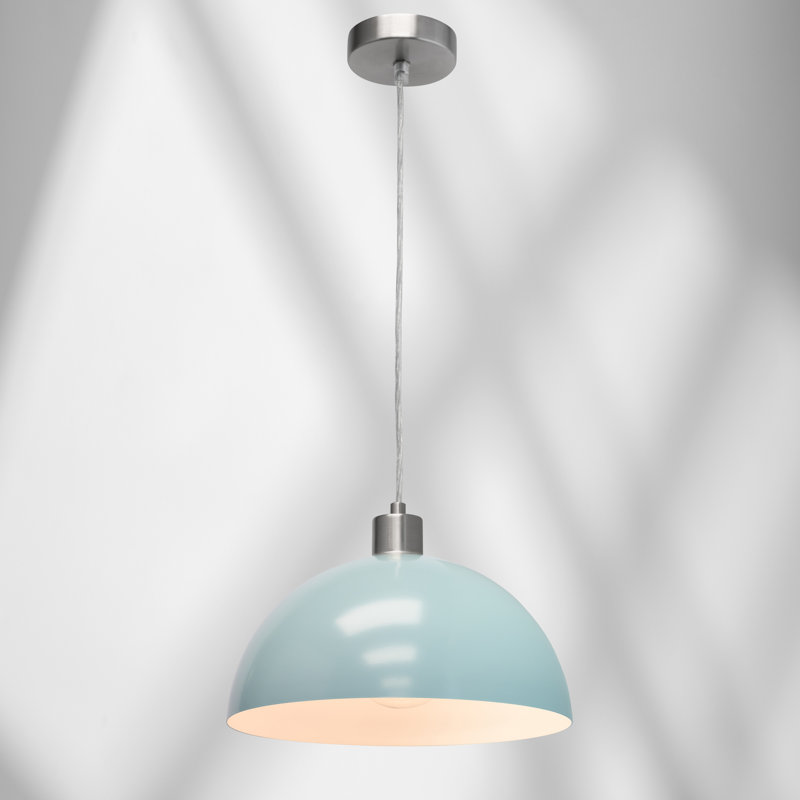 Shonica Light Blue Metal Industrial Style Clear Cable 1 - Light Pendant