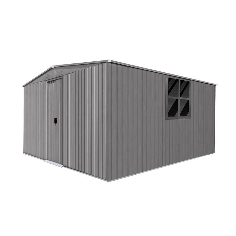 New Outdoor Storage Shed Has Two Functions: Metal Shed And Firewood Shed 13 Ft×11 Ft , More Suitable For Winter