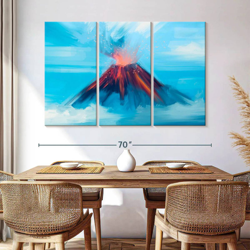 Erupting Volcano, 42" H x 65" W