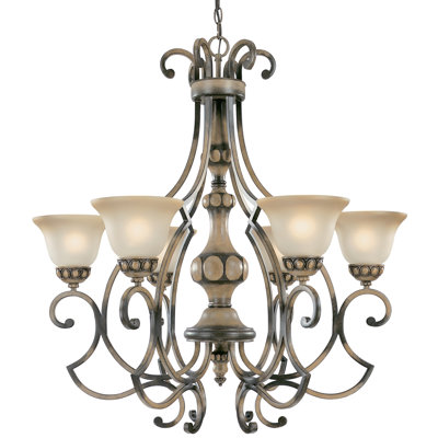 Lustree classique/traditionnel 6 lumières ombrée Conant