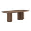 Table de salle à manger 95 "Tommi en placage de noyer et 6 chaises d'appoint Granger en tissu beige