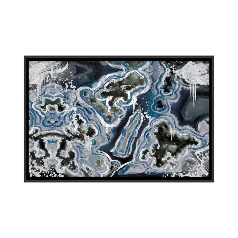 Royal Royal Geode, impression sur toile tendue, Toile avec cadre noir, Pas de tapis, H 32 po x l 48 po x P 1,5 po