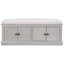 Banc de rangement polyvalent à 4 portes avec tablettes réglables et coussin amovible - Banc à chaussures d'entrée, organisateur de couloir pour le salon-1514326950