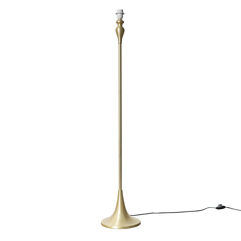Goodloe 138cm Traditional Floor Lamp, Painted Matt Gold