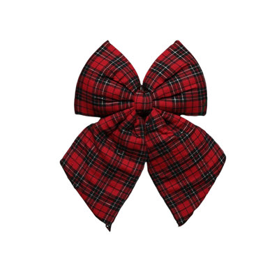 Christmas Bow Decoration Checkered Bow Pendant Window Decoration Christmas Tree Decoration