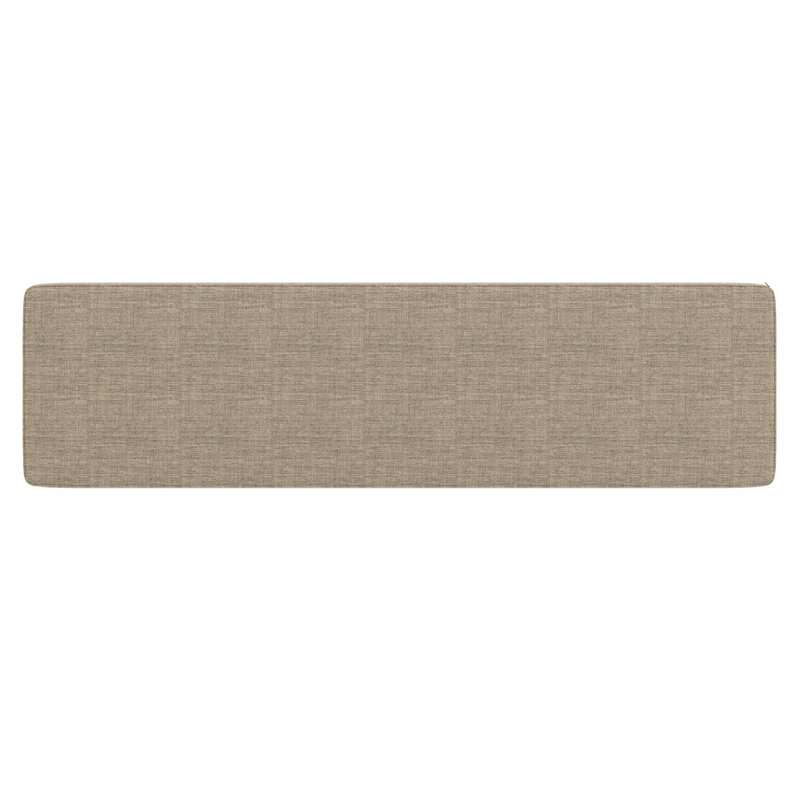 Indoor/Outdoor Sunbrella® Seat Cushion, Cast Shale Sunbrella® Plainweave, 65" W x 18" D