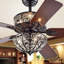 Ventilateur de plafond en cristal à 5 pales de 52 po avec ensemble d'éclairage inclus-2117297955-2058286089
