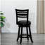 Fauteuil pivotant à dossier haut de 30 pouces, siège en tissu noir de carbone-402497555-402497554