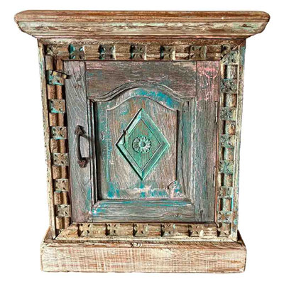 Ahlan 50cm W Solid Wood Bedside Table